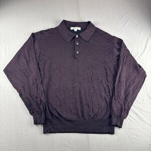 Vintage Pronto Uomo Polo Sweatshirt Mens L Red Golf Preppy Grandpa Luxury Money